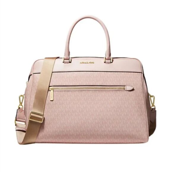 Michael Kors Handbags - 🆕NWOT Michael Kors Large Logo Weekender Bag • Light Powder Blush